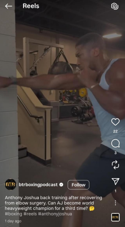 Anthony Joshua comeback