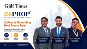Pradeep Saini, Sahil Duggal and Raja Chhabra of ZeProp Reality