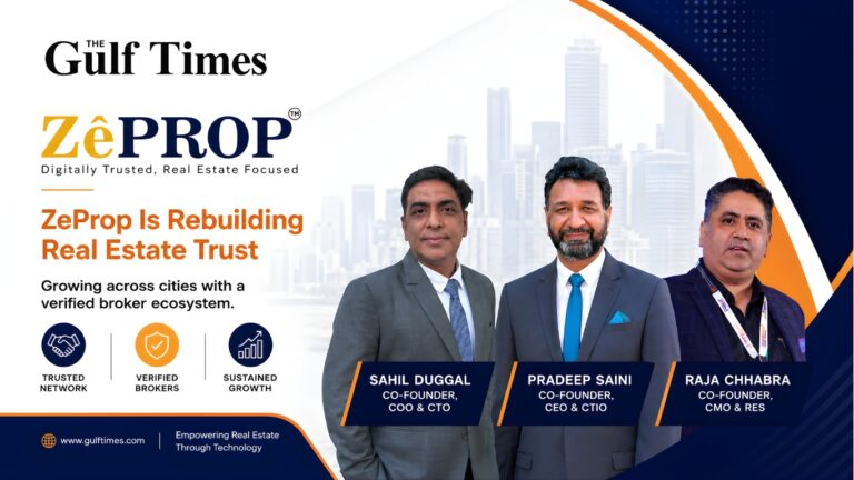 Pradeep Saini, Sahil Duggal and Raja Chhabra of ZeProp Reality