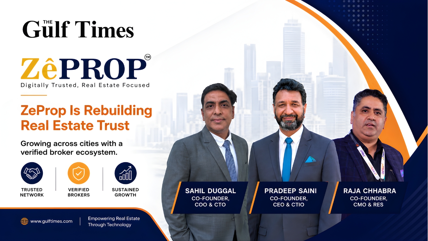 Pradeep Saini, Sahil Duggal and Raja Chhabra of ZeProp Reality