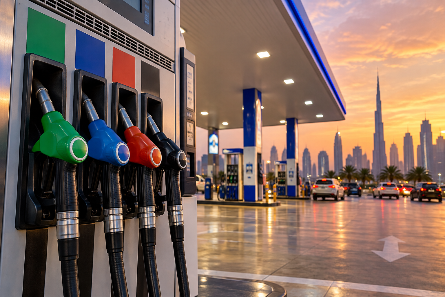 UAE fuel prices for October 2026 at a petrol station
