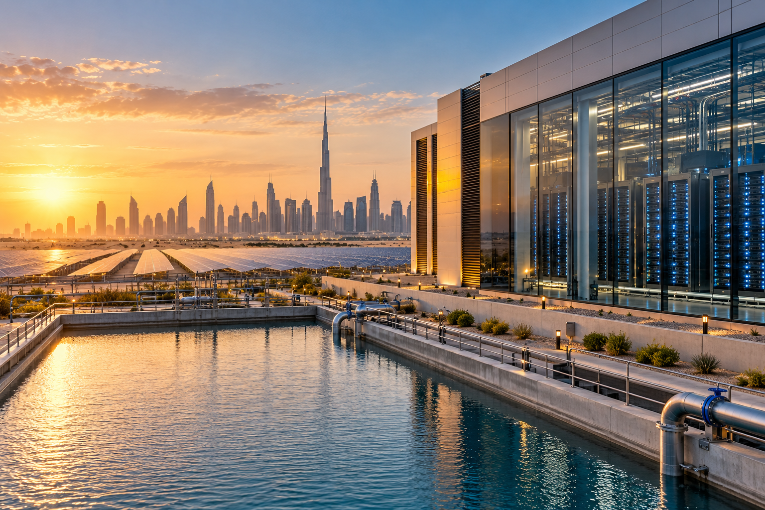 Sustainable AI infrastructure, solar energy and water management in the UAE.